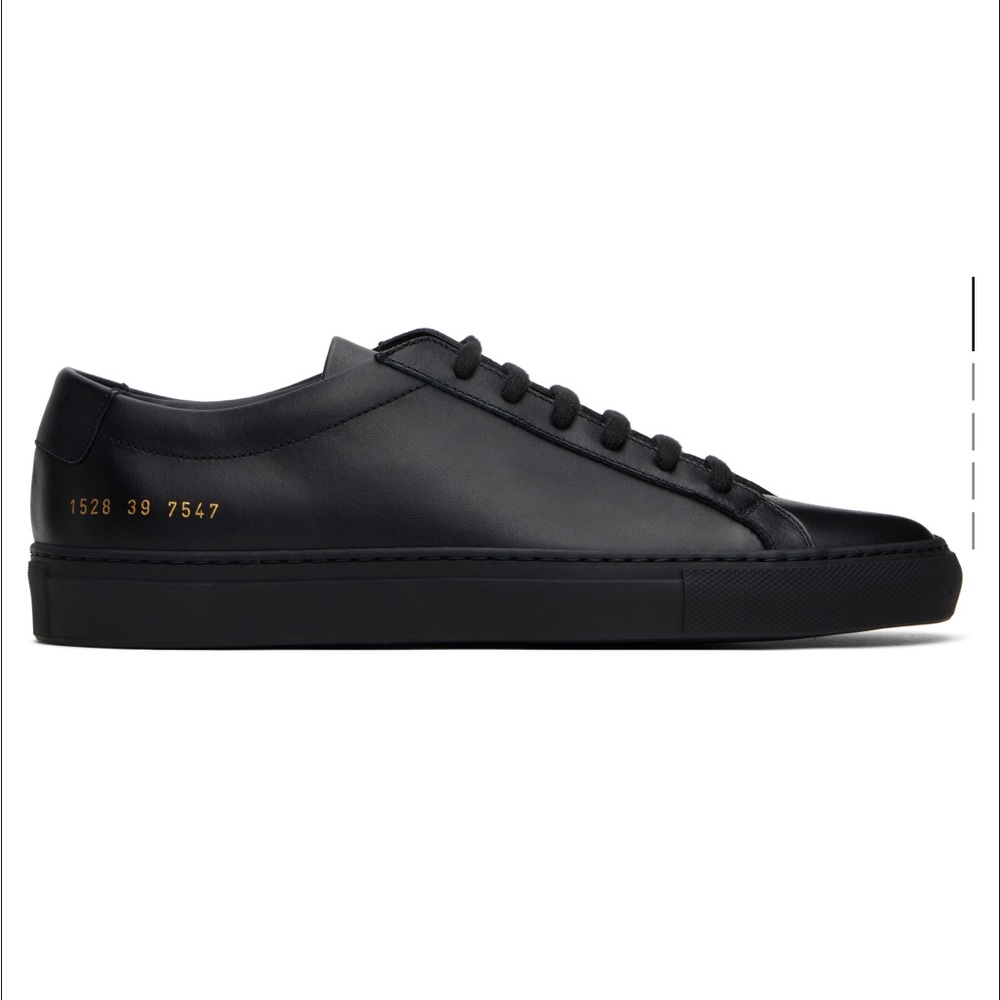 Common Projects Black Leather Sneakers EU39